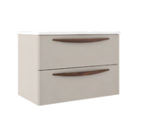 Lucena Bath Arco 70800 Wall Mounted 40" 2 Drawer Cotton Vanity Cabinet Only, For Left Side Sink