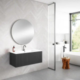 Lucena Bath Bari 87252 40" Single Drawer Grey/Ceniza Wall Mounted Floating Vanity Cabinet Only
