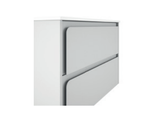 Lucena Cordoba Two Drawer Wall Mount Vanity, Left Side Bowl 40" W x 22" H x 18" D - Lacquered Griggio Color - 71813
