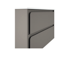 Lucena Cordoba Two Drawer Wall Mount Vanity, Left Side Bowl 40" W x 22" H x 18" D - Lacquered Quarzo Color - 71814