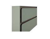 Lucena Cordoba Two Drawer Wall Mount Vanity, Left Side Bowl 40" W x 22" H x 18" D - Green/Musgo Color with Valenti Interior - 71832