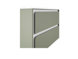 Lucena Cordoba Two Drawer Wall Mount Vanity 40" W x 22" H x 18" D - Green/Musgo Color with White Interior - 73986
