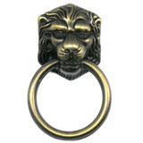 Laurey Classic Traditions Lion Head Pull - Antique Brass - 78805