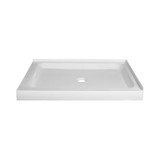 Fine Fixtures Acrylic Shower Base 48" X 36" White - Front And Left Double Threshold - SBA4836W-L