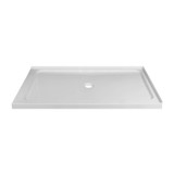 Fine Fixtures Acrylic Shower Base 60" X 36" White - Front And Left Double Threshold - SBA6036W-L