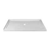 Fine Fixtures Acrylic Shower Base 60" X 36" White - Front And Right Double Threshold - SBA6036W-R