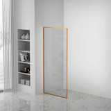 Fine Fixtures Fixed Full Frame Shower Panel - 34" X 74" - Satin Brass - SDF2-34SB