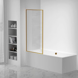 Fine Fixtures Fixed Full Frame Tub Panel - 34" X 58" - Satin Brass - TDF2-34SB