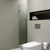 Fine Fixtures Hinged Frameless Shower Door - 24" X 74" - Polished Chrome - SDH1-24PC