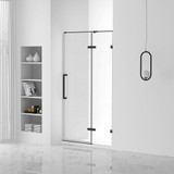 Fine Fixtures Hinged Frameless Shower Door - 36" X 74" - Black Hardware - SDH1-36BL