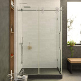 Fine Fixtures Sliding Frameless Rectangle Shower Enclosure - 60" X 36 - Polished Chrome - SER1-60PC