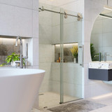 Fine Fixtures Sliding Frameless Shower Door - 60" X 74" - Polished Chrome - SDS1-60PC