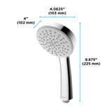 TOTO® L Series 2.0 GPM Single Spray 4 inch Modern Round Handshower, Polished Chrome - TBW01019U2#CP