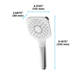 TOTO® G Series 1.75 GPM Single Spray 4 inch Square Handshower with COMFORT WAVE Technology, Polished Nickel - TBW02010U4#PN