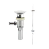 TOTO® Lever Faucet Drain Fitting Assembly with White Ceramic Drain Cover - THP737#01