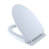 TOTO® SoftClose Non Slamming, Slow Close Elongated Toilet Seat and Lid, Cotton White - SS124#01