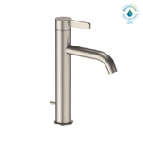 TOTO® GF 1.2 GPM Single Handle Semi-Vessel Bathroom Sink Faucet with COMFORT GLIDE Technology, Brushed Nickel - TLG11303U#BN