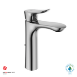 TOTO® GO 1.2 GPM Single Handle Semi-Vessel Bathroom Sink Faucet with COMFORT GLIDE™ Technology, Brushed Nickel - TLG01304U#BN