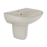 TOTO® Supreme® Oval Wall-Mount Bathroom Sink with CeFiONtect and Shroud for Single Hole Faucets, Sedona Beige - LHT241G#12