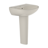 TOTO® Supreme® Oval Basin Pedestal Bathroom Sink with CeFiONtect for Single Hole Faucets, Sedona Beige - LPT241G#12