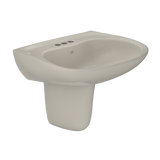 TOTO® Prominence® Oval Wall-Mount Bathroom Sink with CEFIONTECT and Shroud for 4 Inch Center Faucets, Bone - LHT242.4G#03