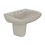 TOTO® Prominence® Oval Wall-Mount Bathroom Sink with CEFIONTECT and Shroud for 8 Inch Center Faucets, Bone - LHT242.8G#03