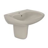TOTO® Prominence® Oval Wall-Mount Bathroom Sink with CeFiONtect™ and Shroud for Single Hole Faucets, Bone - LHT242G#03