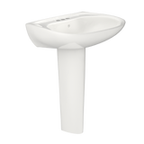 TOTO® Prominence® Oval Basin Pedestal Bathroom Sink with CeFiONtect for 4 inch Center Faucets, Colonial White - LPT242.4G#11