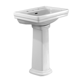 TOTO® Promenade® 24" x 19-1/4" Rectangular Pedestal Bathroom Sink for 8 inch Center Faucets, Cotton White - LPT532.8N#01
