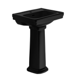 TOTO® Promenade® 24" x 19-1/4" Rectangular Pedestal Bathroom Sink for Single Hole Faucets, Ebony - LPT532N#51