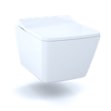 TOTO® SP Wall-Hung Contemporary Square-Shape Dual Flush 1.28 and 0.9 GPF Toilet with CEFIONTECT®- - CT449CFG#01