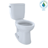 TOTO® Entrada™ Two-Piece Elongated 1.28 GPF Universal Height Toilet, Cotton White - CST244EF#01