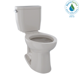 TOTO® Entrada Two-Piece Elongated 1.28 GPF Universal Height Toilet, Sedona Beige - CST244EF#12