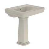 TOTO® Promenade® 27-1/2" x 22-1/4" Rectangular Pedestal Bathroom Sink for Single Hole Faucets, Bone - LPT530N#03
