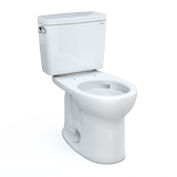 TOTO® Drake® Two-Piece Round 1.6 GPF Universal Height TORNADO FLUSH® Toilet with CEFIONTECT®, Cotton White - CST775CSFG#01