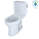 TOTO® Drake® II 1G® Two-Piece Elongated 1.0 GPF Universal Height Toilet with CEFIONTECT and Right-Hand Trip Lever, Cotton White - CST454CUFRG#01