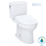TOTO® WASHLET®+ Drake® II 1G® Two-Piece Elongated 1.0 GPF Toilet and WASHLET®+ S7A Contemporary Bidet Seat, Cotton White - MW4544736CUFG#01