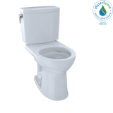 TOTO® Drake® II 1G® Two-Piece Round 1.0 GPF Universal Height Toilet with CEFIONTECT, Cotton White - CST453CUFG#01