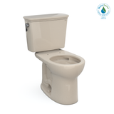 TOTO® Drake® Transitional Two-Piece Round 1.28 GPF Universal Height TORNADO FLUSH® Toilet with CEFIONTECT®, Bone - CST785CEFG#03
