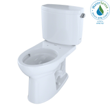 TOTO® Drake® II Two-Piece Elongated 1.28 GPF Universal Height Toilet with CEFIONTECT and Right-Hand Trip Lever, Cotton White - CST454CEFRG#01