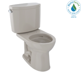 TOTO® Drake® II Two-Piece Round 1.28 GPF Universal Height Toilet with CEFIONTECT, Bone - CST453CEFG#03