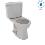 TOTO® Drake® II Two-Piece Round 1.28 GPF Universal Height Toilet with CEFIONTECT, Sedona Beige - CST453CEFG#12