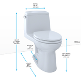 TOTO® Eco UltraMax® One-Piece Elongated 1.28 GPF Toilet, Sedona Beige - MS854114E#12