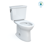 TOTO® Drake® Transitional Two-Piece Elongated 1.28 GPF TORNADO FLUSH® Toilet with CEFIONTECT®, Cotton White - CST786CEG#01