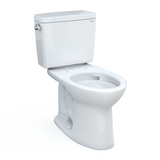 TOTO® Drake®  Two-Piece Elongated 1.6 GPF Universal Height TORNADO FLUSH® Toilet with CEFIONTECT®, Cotton White - CST776CSFG#01
