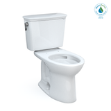 TOTO® Drake® Transitional Two-Piece Elongated 1.28 GPF Universal Height TORNADO FLUSH® Toilet with CEFIONTECT®, Cotton White - CST786CEFG#01