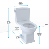 TOTO® Connelly® Two-Piece Elongated Dual-Max®, Dual Flush 1.28 and 0.9 GPF Universal Height Toilet with CEFIONTECT, Sedona Beige - CST494CEMFG#12