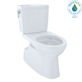 TOTO® Vespin® II 1G® Two-Piece Elongated 1.0 GPF Universal Height Skirted Design Toilet with CEFIONTECT, Cotton White - CST474CUFG#01