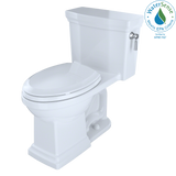 TOTO® Promenade® II One-Piece Elongated 1.28 GPF Universal Height Toilet with CEFIONTECT and Right-Hand Trip Lever, Cotton White - MS814224CEFRG#01