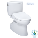 TOTO® WASHLET®+ Vespin® II Two-Piece Elongated 1.28 GPF Toilet and WASHLET®+ S7 Contemporary Bidet Seat, Cotton White - MW4744726CEFG#01